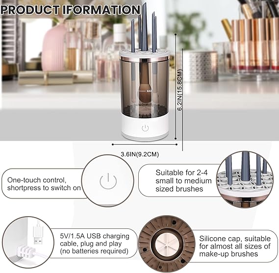 Electric Makeup Brush Cleaner β Clean & Dry in Seconds!